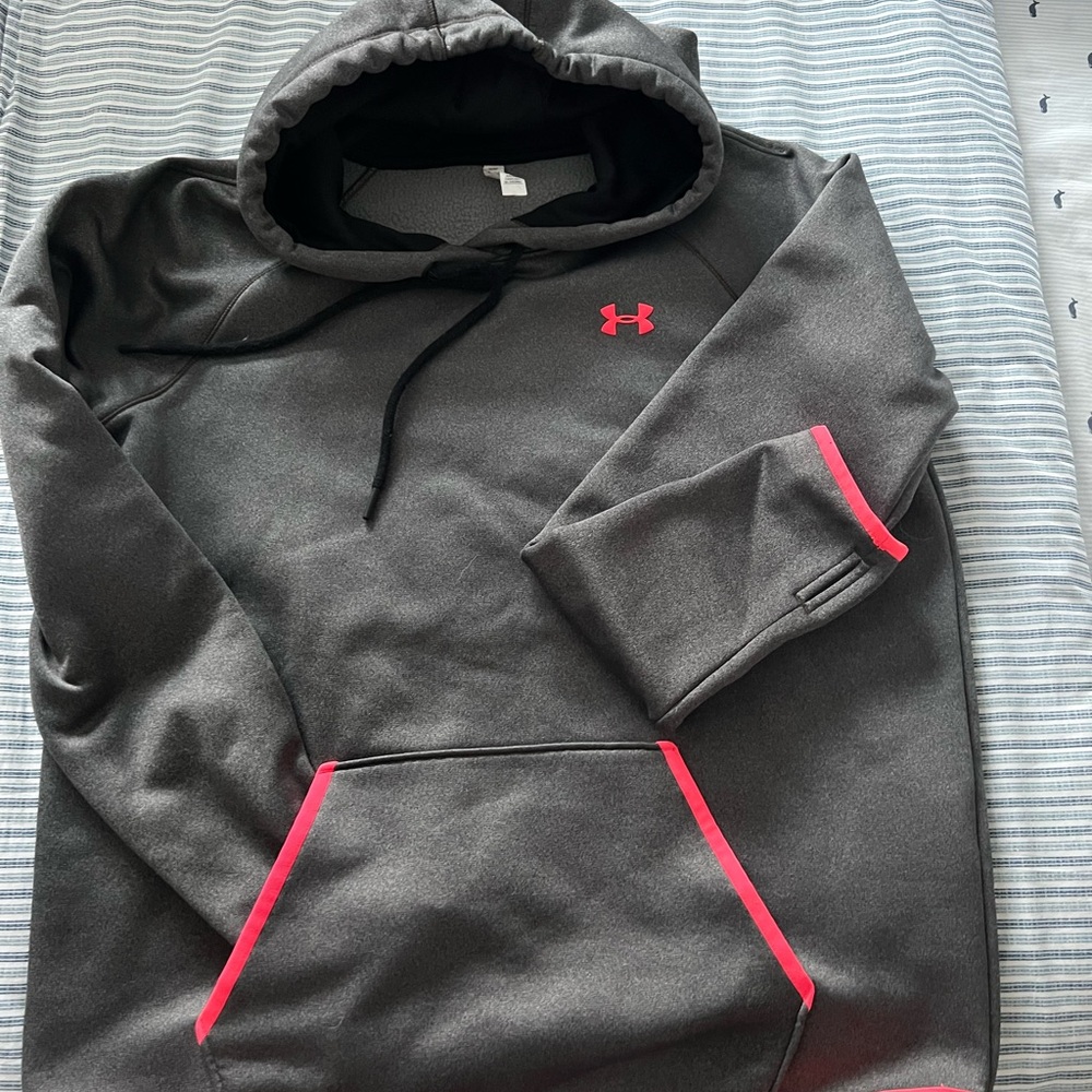 Under Armour womens Gray Hoodie with hot pink Accents